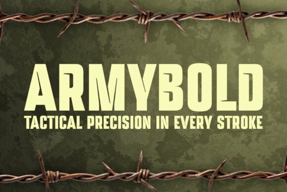 Armybold: Commanding Attention with Military Stencil Design