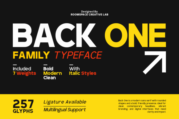 Back One: A Modern Typeface for Clarity and Impact