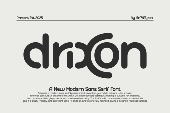 Drixon: A Fresh Take on Geometric Sans-Serif for Modern Brands