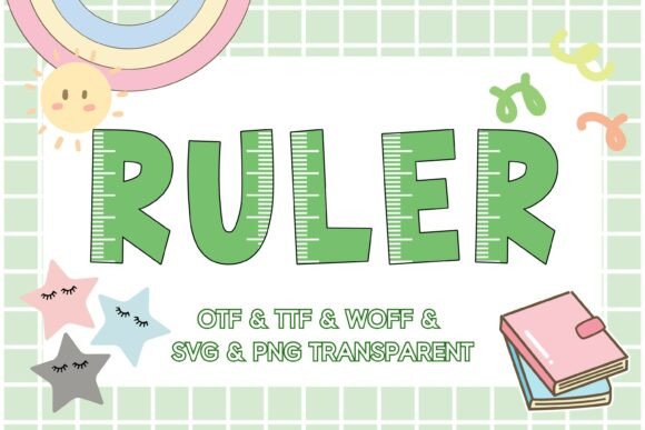 Ruler: A Playful Green Typeface for Creative Projects