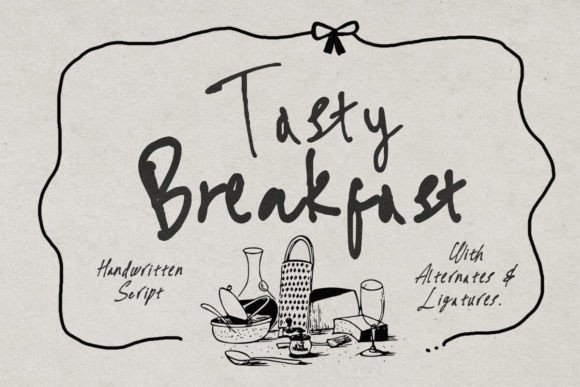 Tasty Breakfast Font: A Handwritten Script for Authentic Branding
