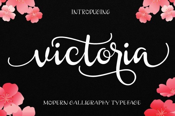 Victoria Font: Ocean-Inspired Calligraphy for Modern Designers